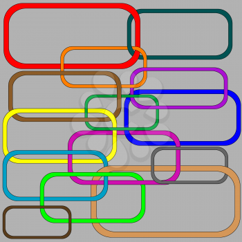 Royalty Free Clipart Image of Linked Ovals