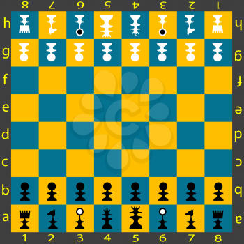 Royalty Free Clipart Image of a Chess Table