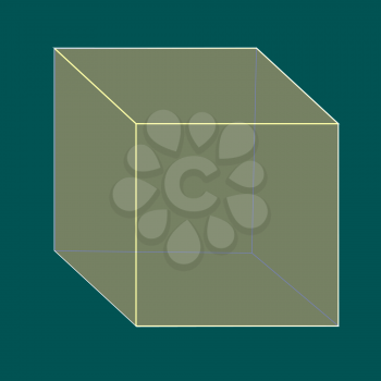 Royalty Free Clipart Image of a Cube
