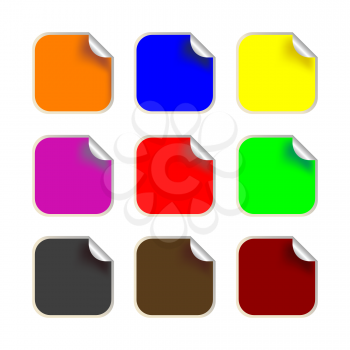 Royalty Free Clipart Image of Square Labels