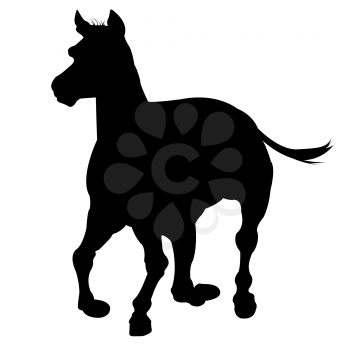 Royalty Free Clipart Image of a Horse Silhouette