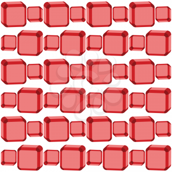 Royalty Free Clipart Image of a Red Cube Pattern