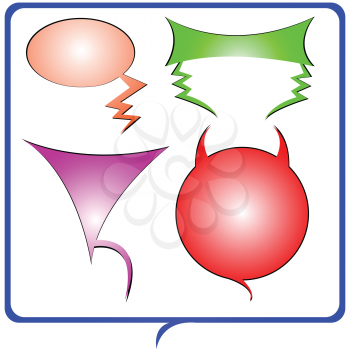 Royalty Free Clipart Image of a Text Bubbles