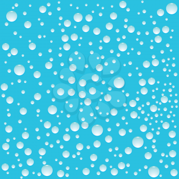 blue water drops background, abstract vector art illustration
