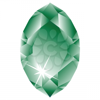 green diamond against white background, abstract vector art illustration