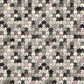 puzzle gray texture, abstract seamless pattern; vector art illustration