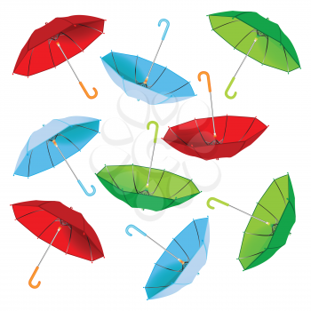 umbrella pattern against white background, abstract vector art illustration