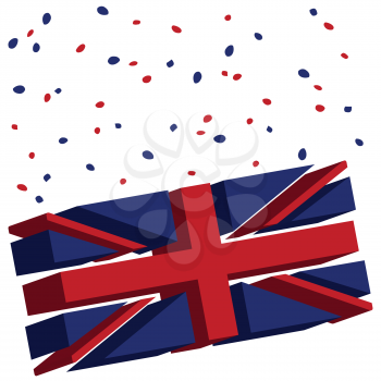 union jack concept, abstract vector art illustration