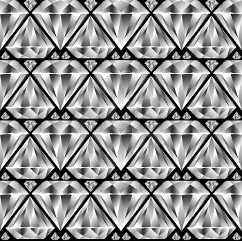 diamond seamless pattern, abstract texture; vector art illustration