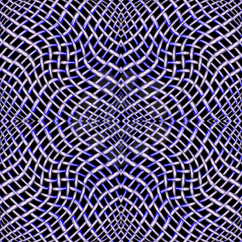 twisted steel mesh, abstract seamless texture; vector art illustration