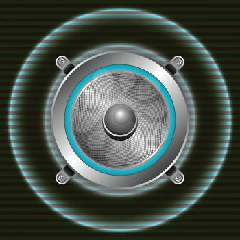 audio system, abstract vector art illustration; image contains transparency