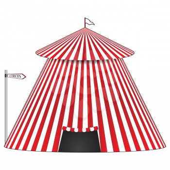 circus tent, abstract vector art illustration; image contains gradient mesh