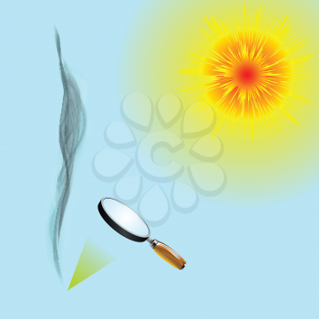 solar power, abstract vector art illustration; image contains transparency