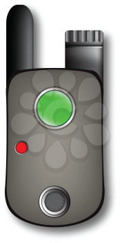 walkie talkie against white background, vector art illustration; image contains transparency