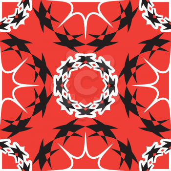 elegant wavy red and black pattern, abstract seamless texture, vector art illustration