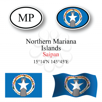 northern mariana islands icons set against white background, abstract vector art illustration, image contains transparency