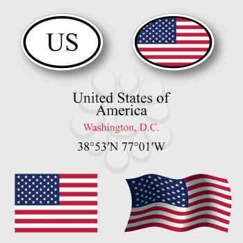 united states of america set against gray background, abstract vector art illustration, image contains transparency