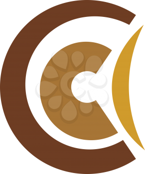 Royalty Free Clipart Image of a Brown C