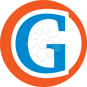 Royalty Free Clipart Image of a G in a Circle