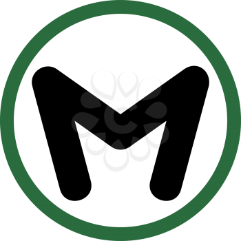 Royalty Free Clipart Image of an M