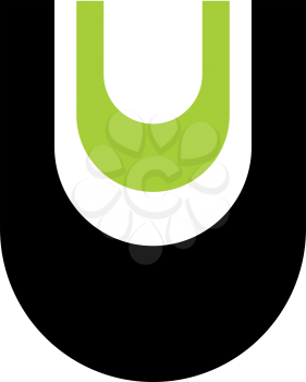 Royalty Free Clipart Image of a U