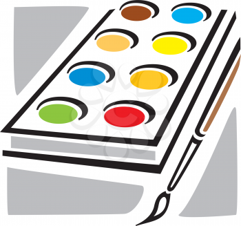 Royalty Free Clipart Image of a Water Paints