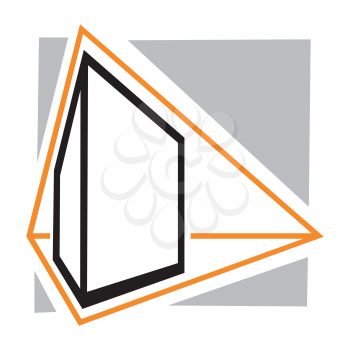 Royalty Free Clipart Image of a Cube Design