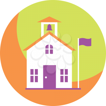 Royalty Free Clipart Image of a Schoolhouse