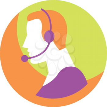 Royalty Free Clipart Image of a Guy With a Headset