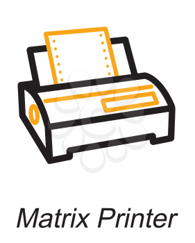 Royalty Free Clipart Image of a Matrix Printer
