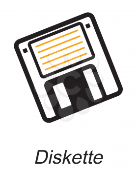 Royalty Free Clipart Image of a Diskette