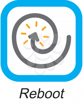 Royalty Free Clipart Image of a Reboot Button