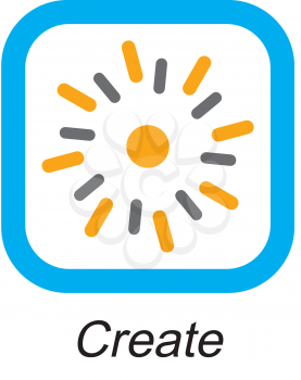 Royalty Free Clipart Image of a Create Button