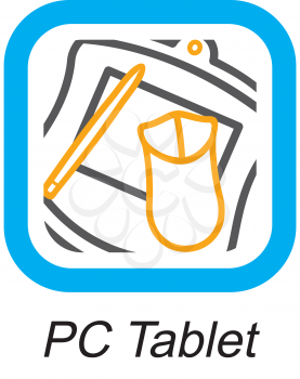 Royalty Free Clipart Image of a PC Tablet
