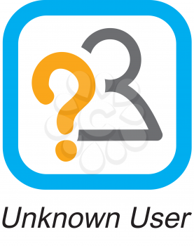 Royalty Free Clipart Image of an Unknown User Button