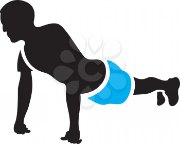 Royalty Free Clipart Image of a Guy Doing Pushes