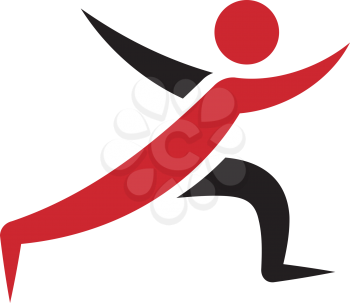 Royalty Free Clipart Image of a Person Running
