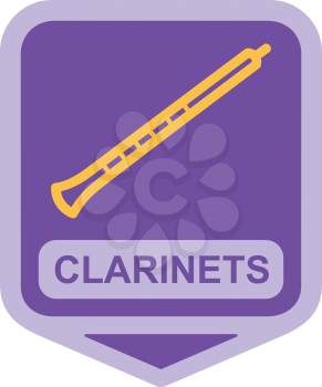 Royalty Free Clipart Image of a Clarinets Icon