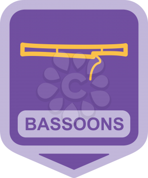 Royalty Free Clipart Image of a Bassoons Icon