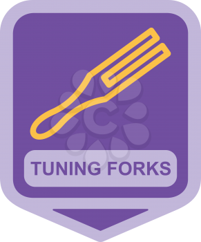 Royalty Free Clipart Image of a Tuning Forks Icon