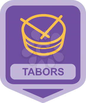 Royalty Free Clipart Image of a Tabors Icon