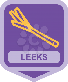 Royalty Free Clipart Image of Leeks