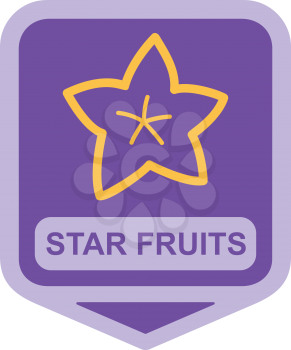 Royalty Free Clipart Image of a Star Fruit