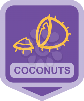 Royalty Free Clipart Image of a Coconut