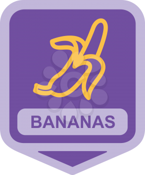 Royalty Free Clipart Image of a Banana