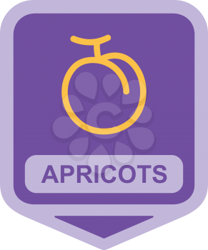 Royalty Free Clipart Image of an Apricot