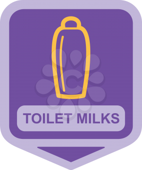 Royalty Free Clipart Image of Toilet Milks