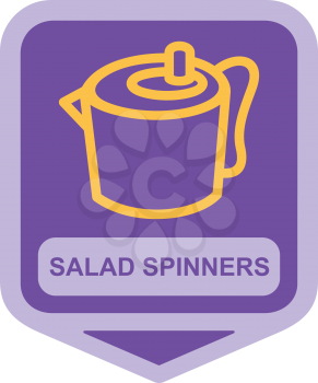 Royalty Free Clipart Image of a Salad Spinner