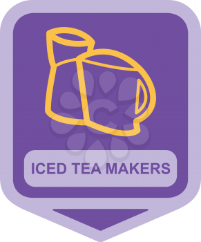 Royalty Free Clipart Image of an Iced Tea Maker