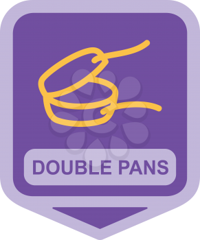 Royalty Free Clipart Image of Double Pan